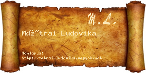 Mátrai Ludovika névjegykártya